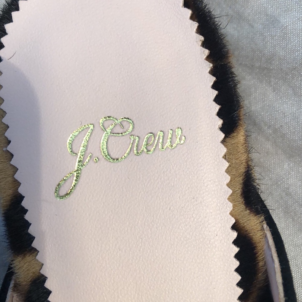 J. Crew Leopard Print Pointed Toe Slip-On Mules - Picture 4 of 5